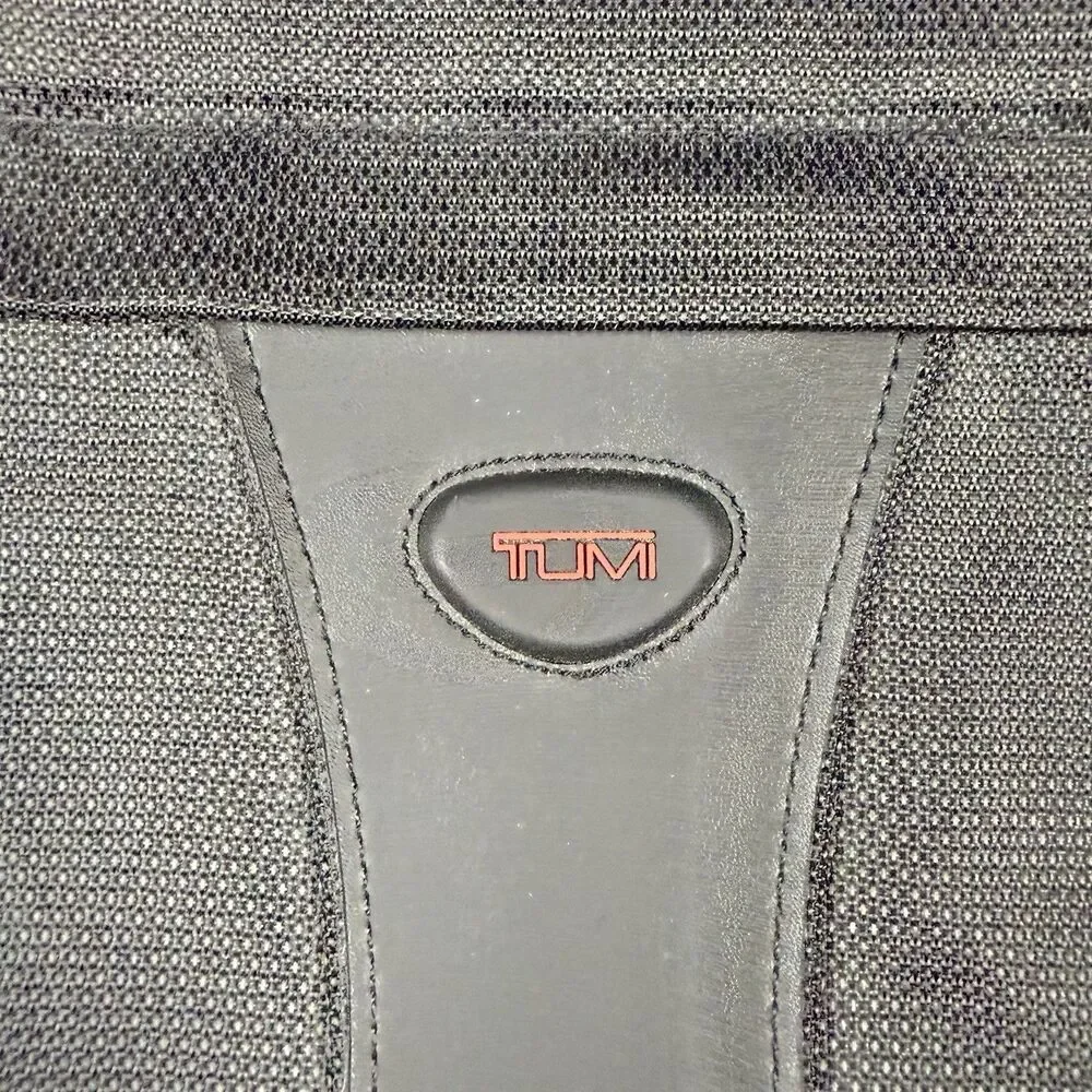 TUMI Black Ballistic Nylon Expandable Messenger Briefcase Shoulder Bag